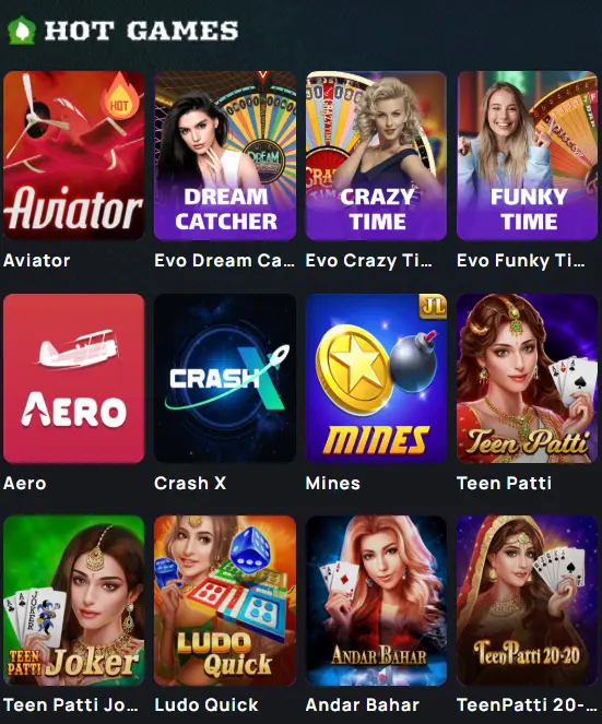IndWin 7 Casino games